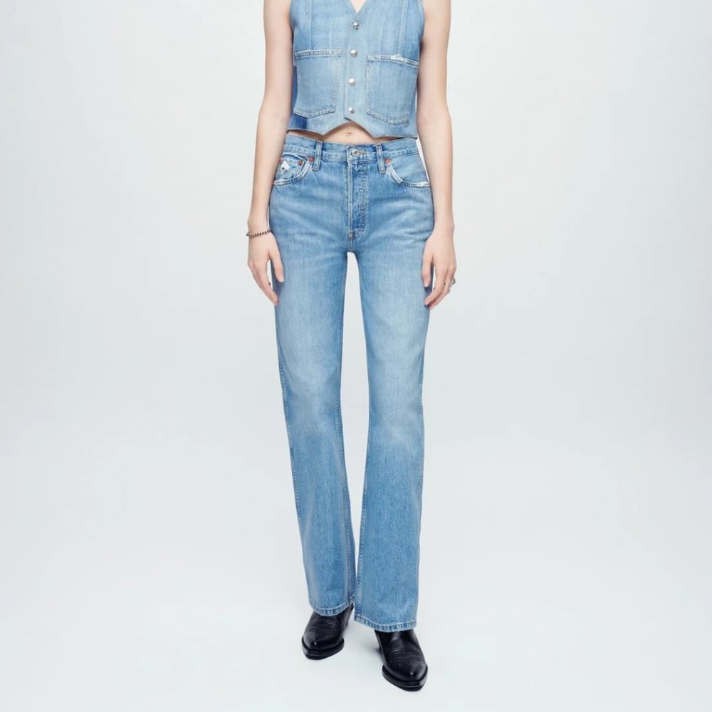 RE/DONE Coated High Rise Loose Jeans